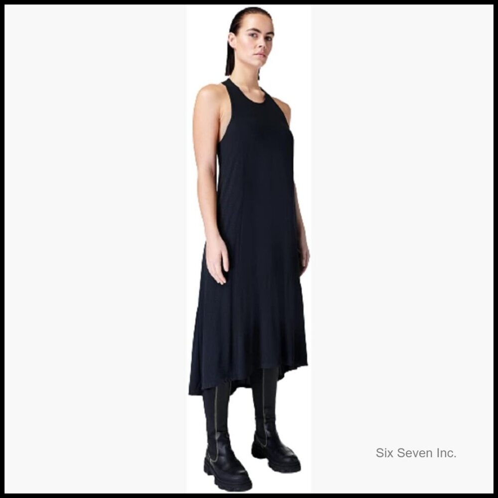 Polyester Elastane Athletic Midi Dress Relaxed Fi… - image 1